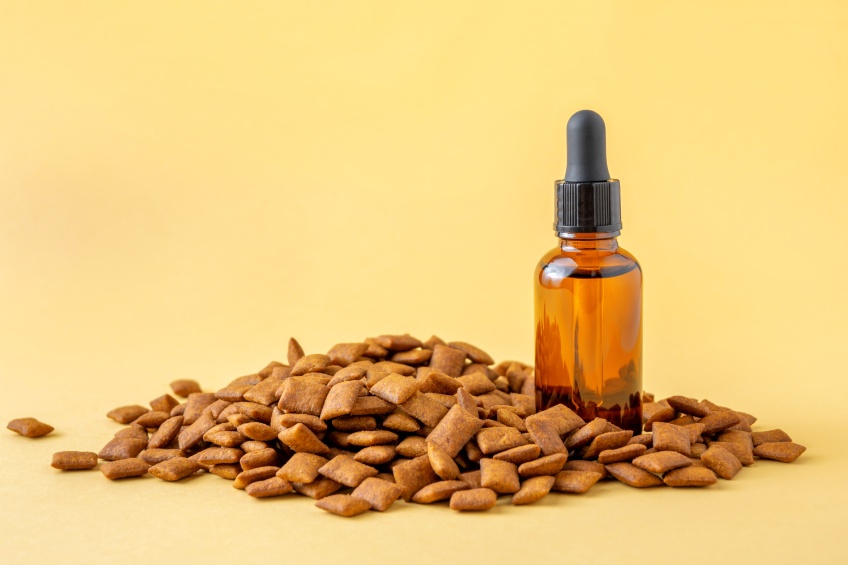 pet food with CBD tincture